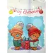 Vrećica za poklone s božićnim medvjedićima i natpisom "Merry Christmas" 32,5x45,5x10cm