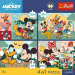 Disney Mickey Mouse i prijatelji – 4 x 88 kom Premium Plus Kids puzzle – Trefl