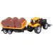 Engineering Truck: Traktor set sa prikolicom i bačvama za ulje 28cm