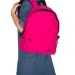 Must: Zaobljena roza školska torba s četiri odjeljka, ruksak 32x17x42cm