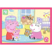 Peppa prase - 4 u 1 puzzle od 12, 15, 20 i 24 dijelova - Trefl