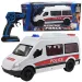 RC daljinski upravljač Bijeli policijski minibus sa svjetlosnim efektima 2,4 GHz 1/12 omjer 30 cm
