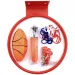 Set metalnih košarkaških prstenova s ​​mrežom u boji, loptom i pumpom, 24 cm