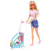 Steffi Love: Biciklistica Steffi lutka s dječjom prikolicom - Simba Toys