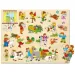 Velike drvene puzzle sa oblicima - Woodyland